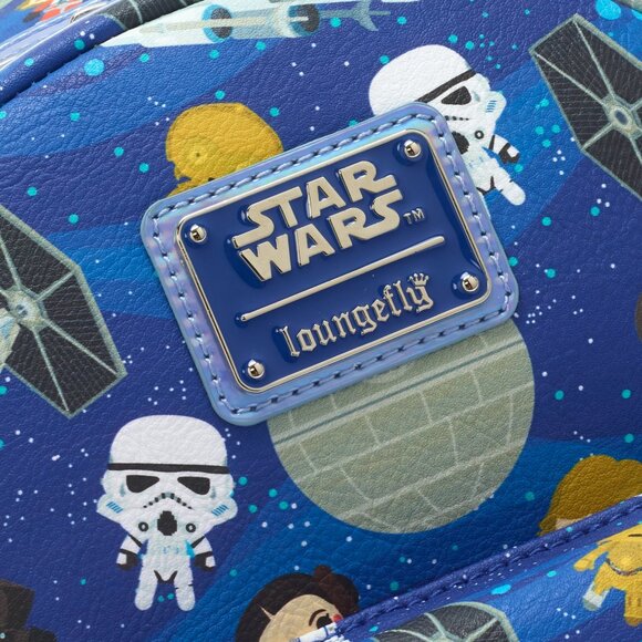2021 Disney Parks Loungefly Star Wars Chibi Mini Backpack Characters & Vehicles - Picture 4 of 10